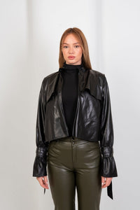 Trench Jacket - Leather - Hushy Wear