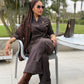Kimono Dark Brown Suit