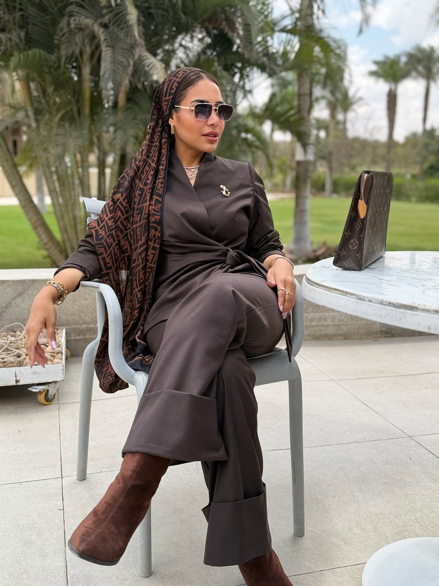 Kimono Dark Brown Suit