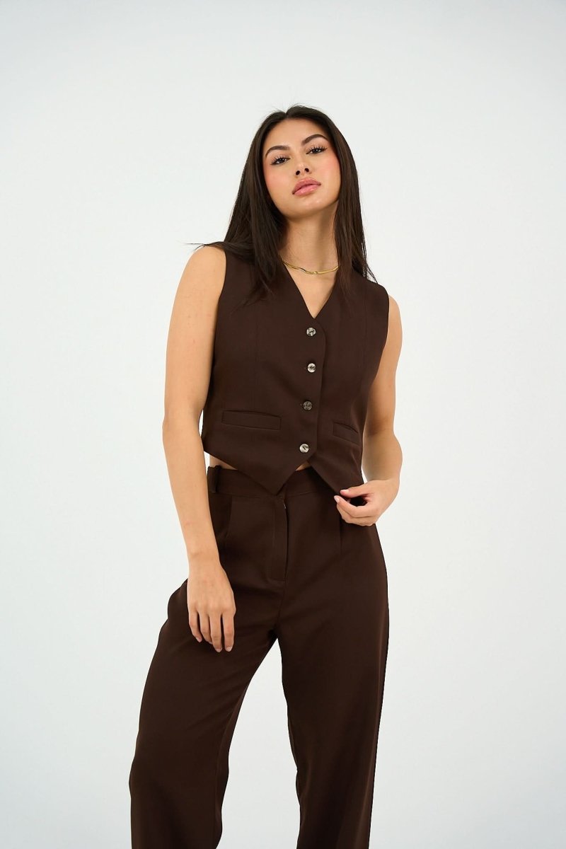 Brown Classic Vest Only - Hushy Wear