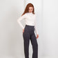 Gray Pleated Straight - Leg Trousers - Hushy Wear