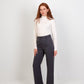 Gray Pleated Straight - Leg Trousers - Hushy Wear
