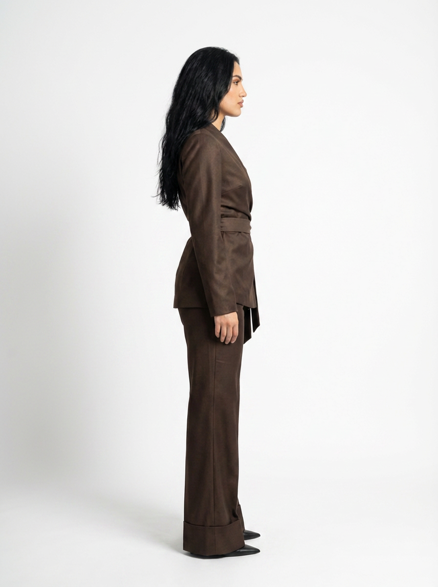 Kimono Dark Brown Suit