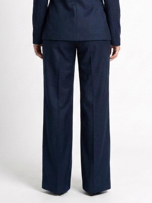 Elegant Wide-Leg Trousers – Navy