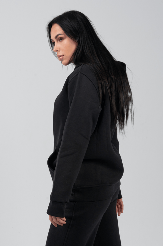 Hoodie & Sweatpants Set in Black - Hushy Wear