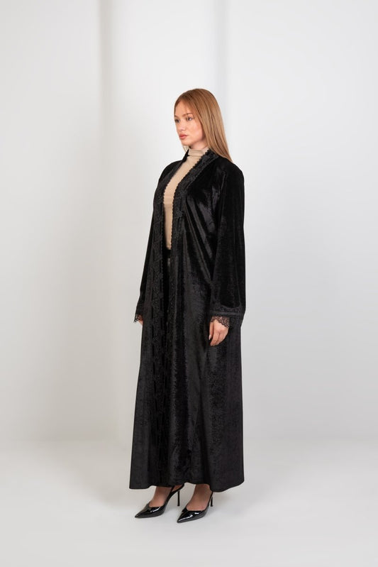 Hushy Velvet Kaftan - Black - Hushy Wear