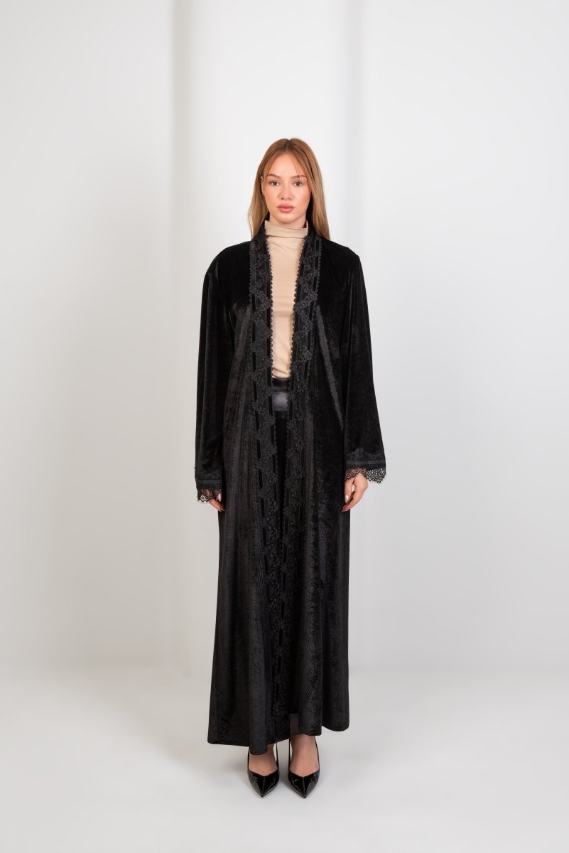 Hushy Velvet Kaftan - Black - Hushy Wear
