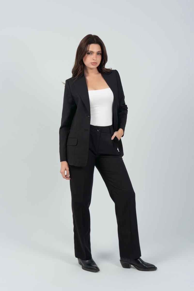 Premium Classic Two - Piece Suit Set – Black - Hushy Wear