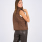 Puffer Vest - Dark Brown - Hushy Wear