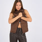 Puffer Vest - Dark Brown - Hushy Wear