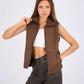 Puffer Vest - Dark Brown - Hushy Wear