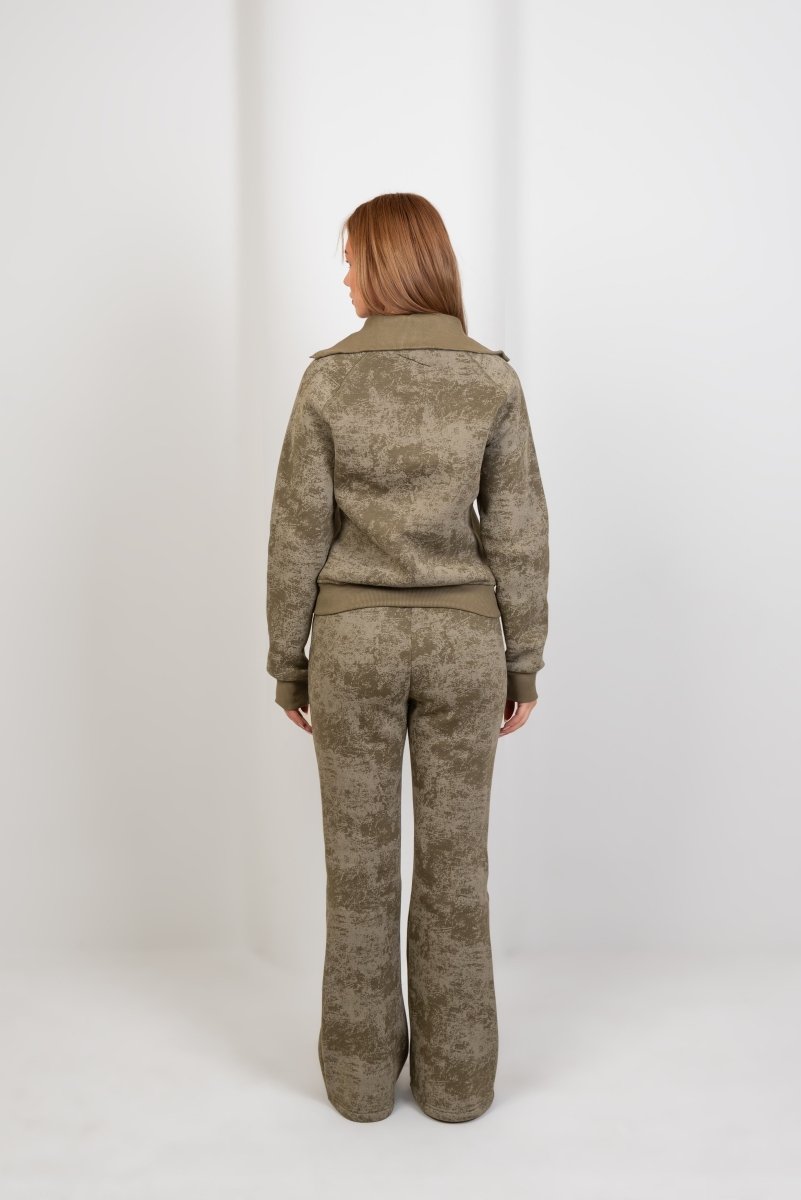 Relaxed Fit Washed Pants – Olive - Hushy Wear