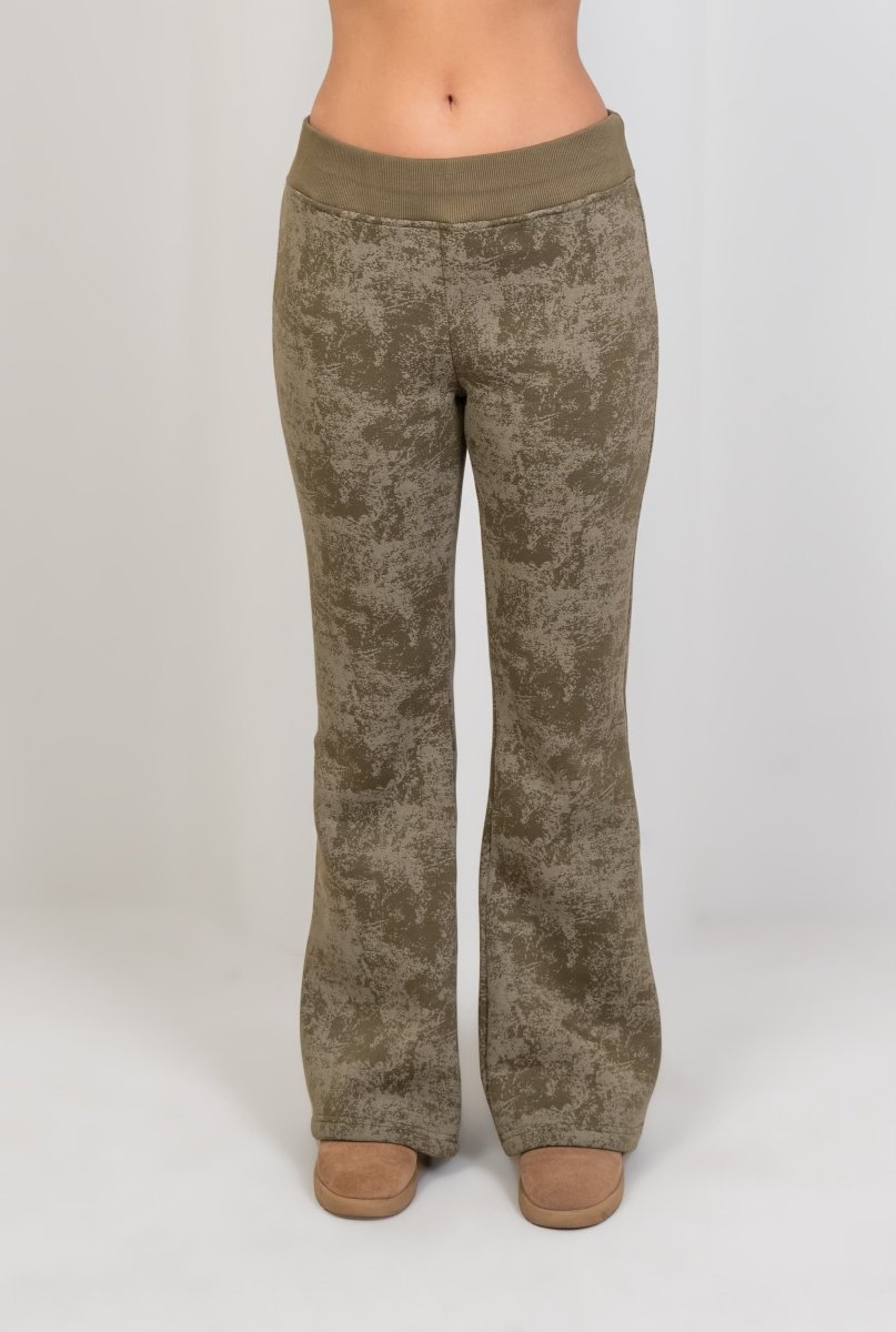 Relaxed Fit Washed Pants – Olive - Hushy Wear