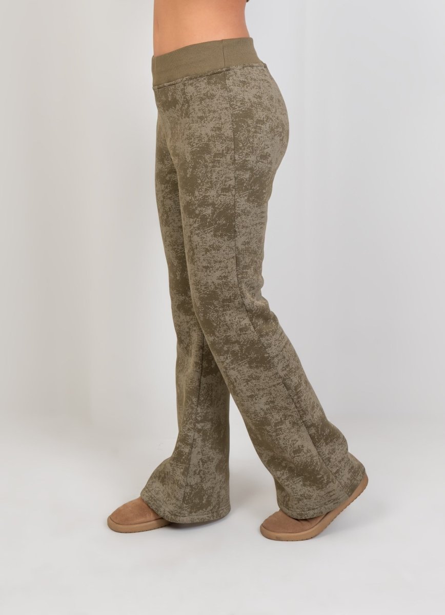 Relaxed Fit Washed Pants – Olive - Hushy Wear