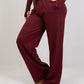 Relaxed Straight Sweatpants - Burgundy - Hushy Wear