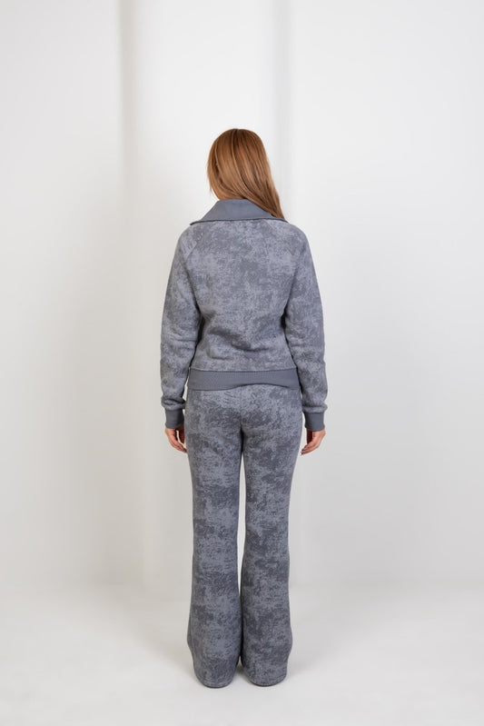 Vintage Wash Zip - Up Top – Charcoal Grey - Hushy Wear