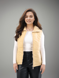 Puffer Vest - Light Beige