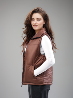 Puffer Vest - Dark Brown