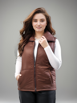 Puffer Vest - Dark Brown